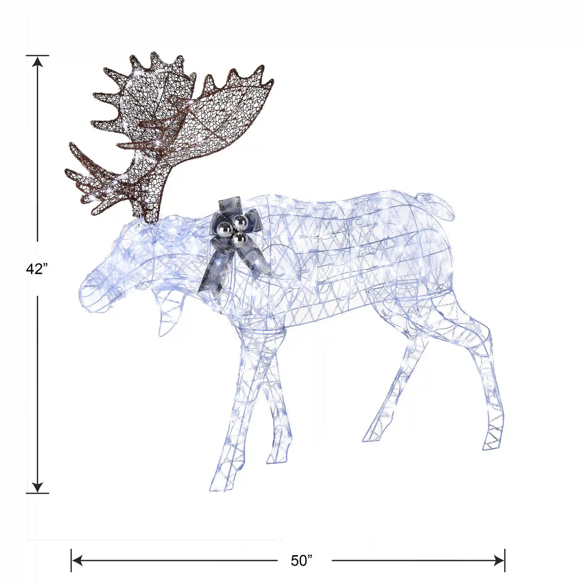 50 in. Pre-lit Moose Decoration, Plug-In