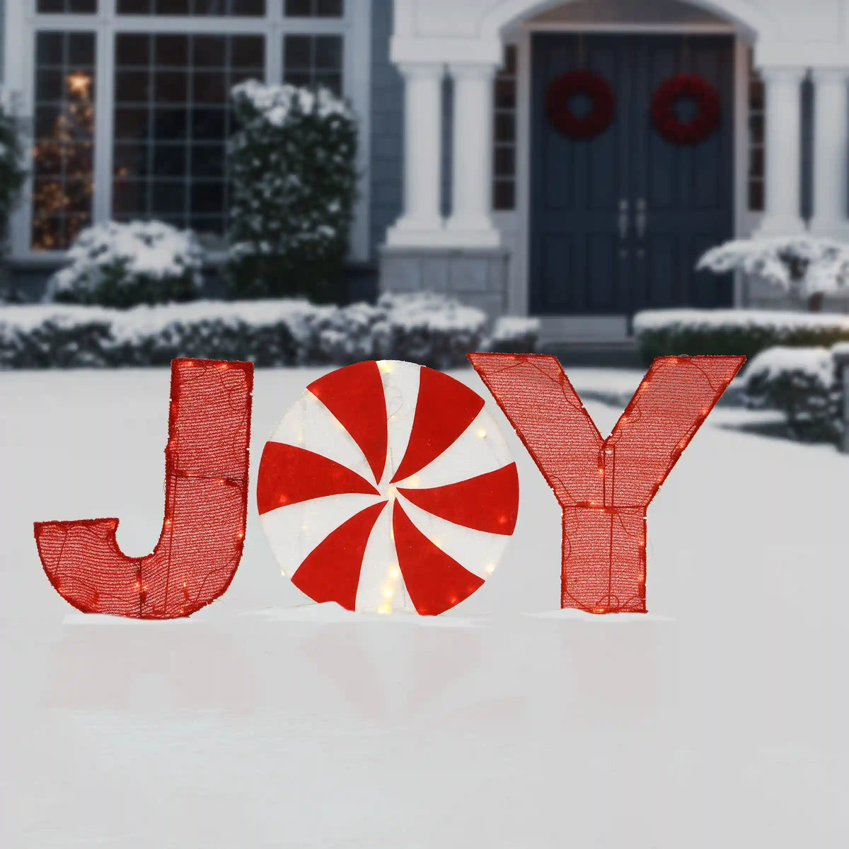 18 in. Pre-Lit JOY Decoration, Plug-In