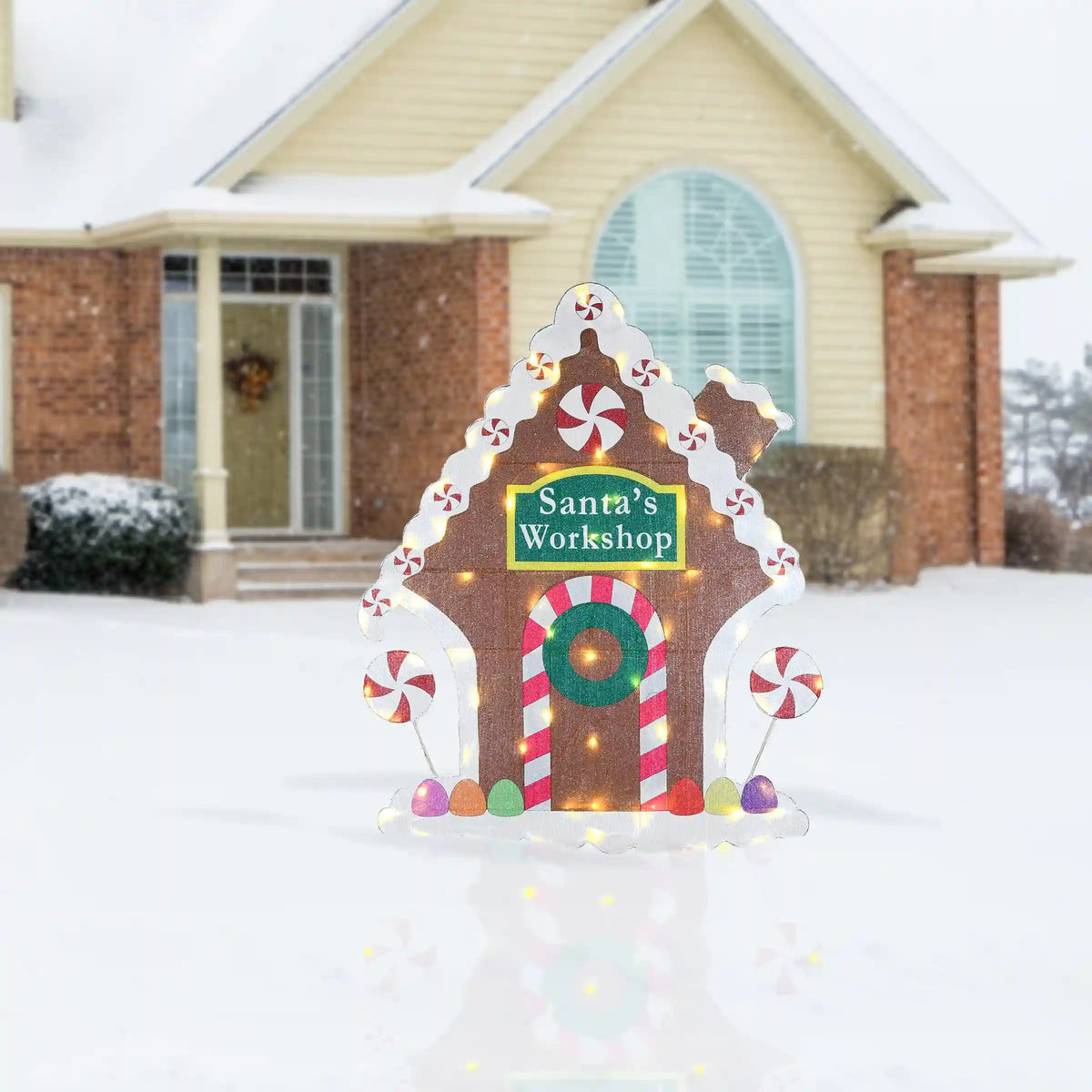 42 in. Pre-Lit Gingerbread House, Plug-In