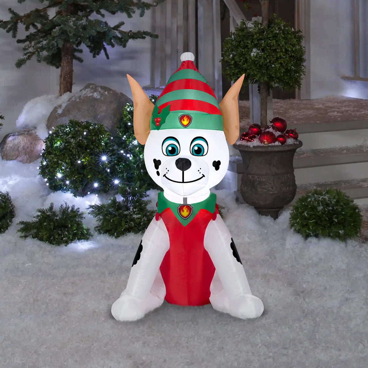 3.5 ft. Inflatable Elf Paw Patrol Marshall Dalmatian with LED Lights, Plug-In