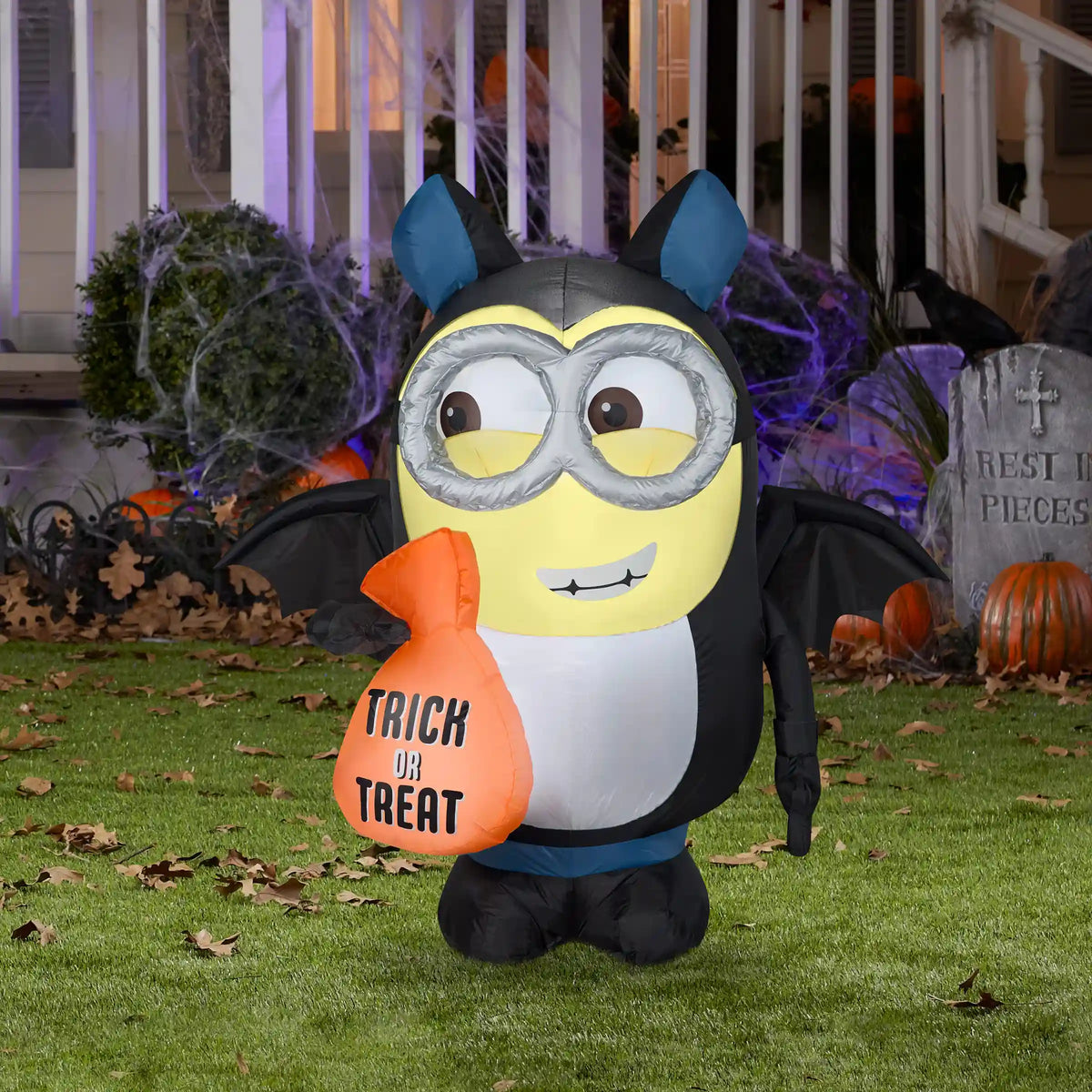 42 in. Halloween Dave in Bat Costume Airblown Inflatable Decoration, Plug-In