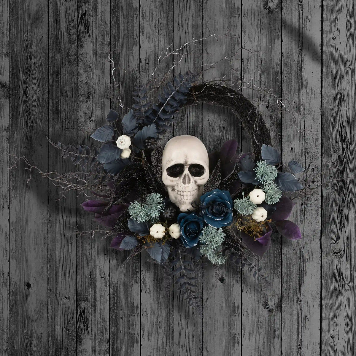24 in. Halloween Skull Wreath