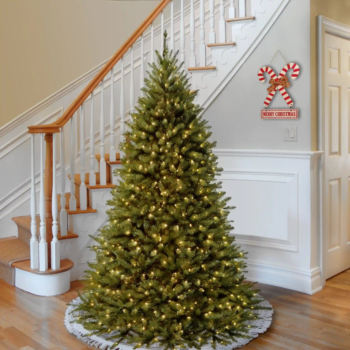7.5 ft. Pre-Lit Kingswood Fir Tree with PowerConnect Dual Color LED Lights, Plug-In