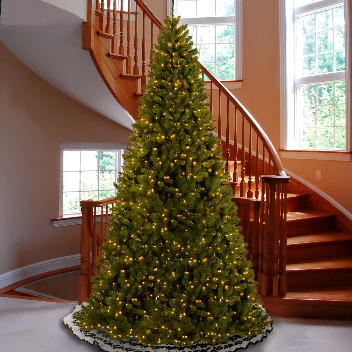 16 ft. Pre-Lit North Valley Spruce Tree with Clear Lights, Plug-In