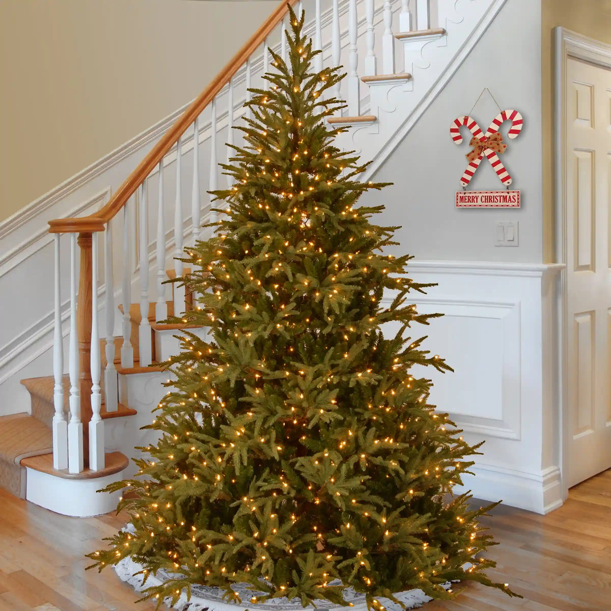 9 ft. Pre-Lit Fraser Grande Tree with Dual Color LED Lights, Plug-In