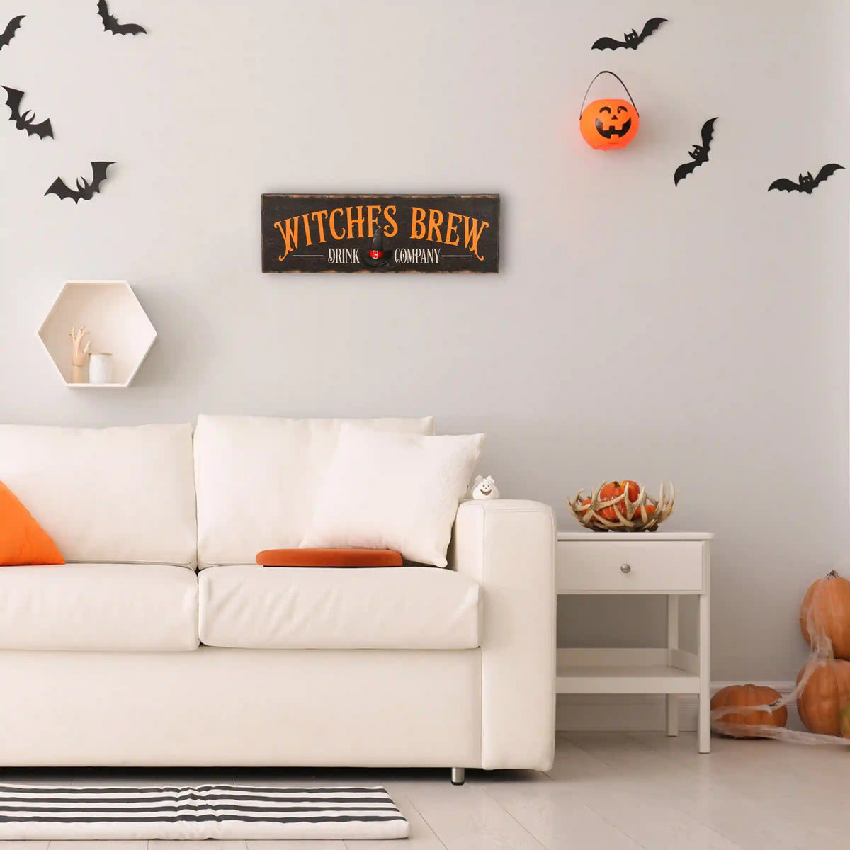 2 ft. Halloween Witches Brew Drink Company Hanging Wall Decoration