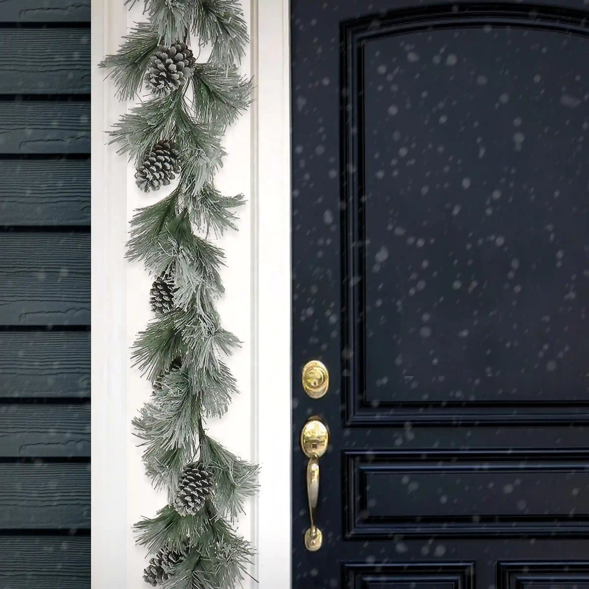 7 ft. Snowy Pine Plastic Garland
