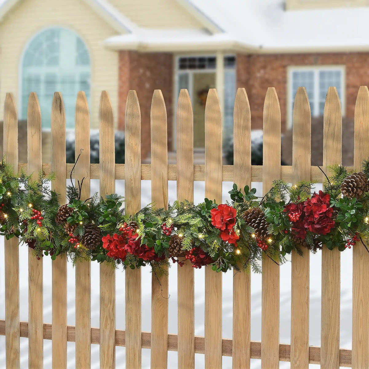 9 ft. Pre-Lit Vienna Waltz Decorated Garland with LED Lights