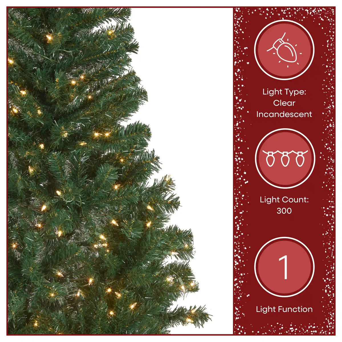 6 ft. Pre-Lit Acacia Hinged Tree with Clear Lights