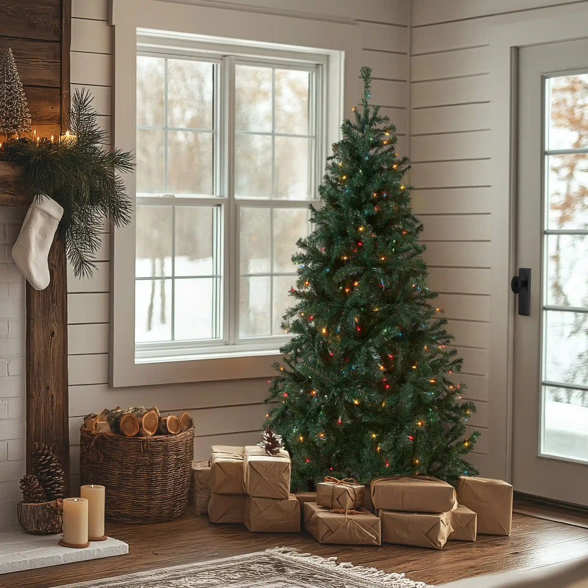 6 ft. Acacia Tree with Multicolor Lights, Plug-In