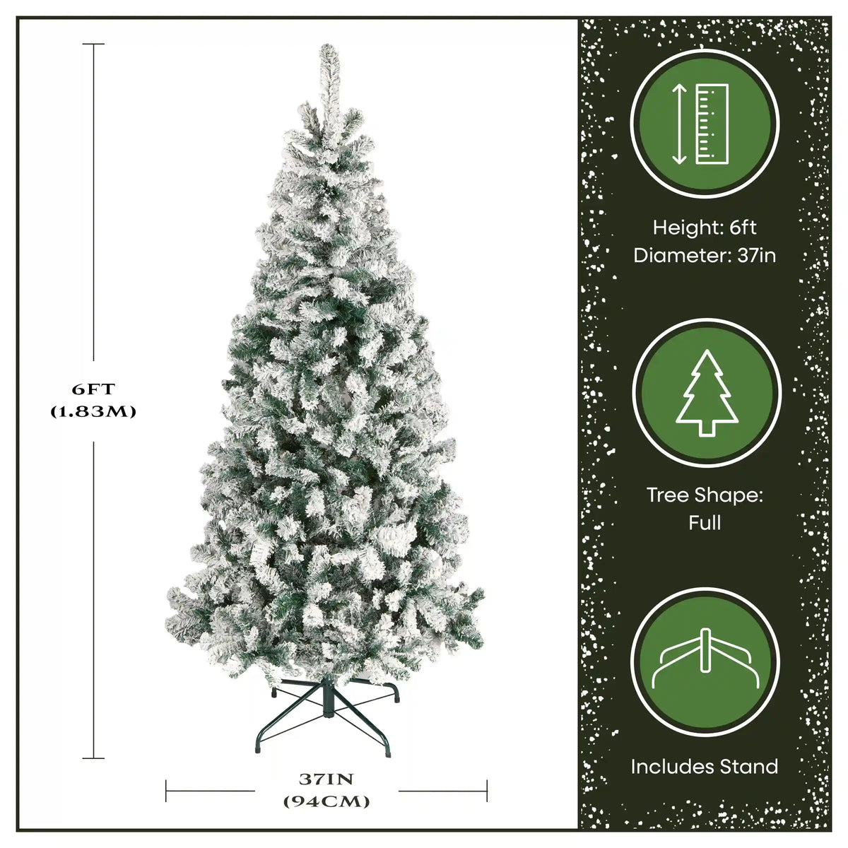 6 ft. Acacia Flocked Tree