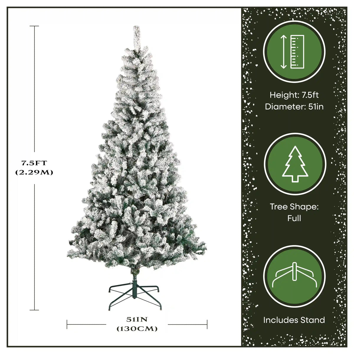 7.5 ft. Acacia Flocked Tree