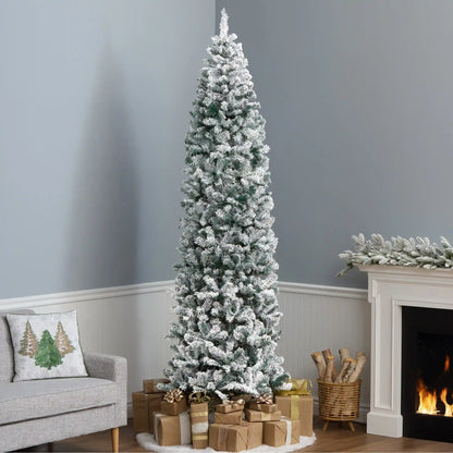 9 ft. Acacia Flocked Slim Tree