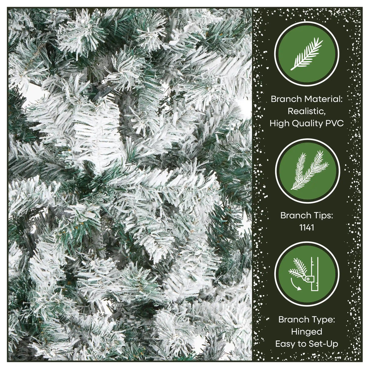 9 ft. Acacia Flocked Slim Tree