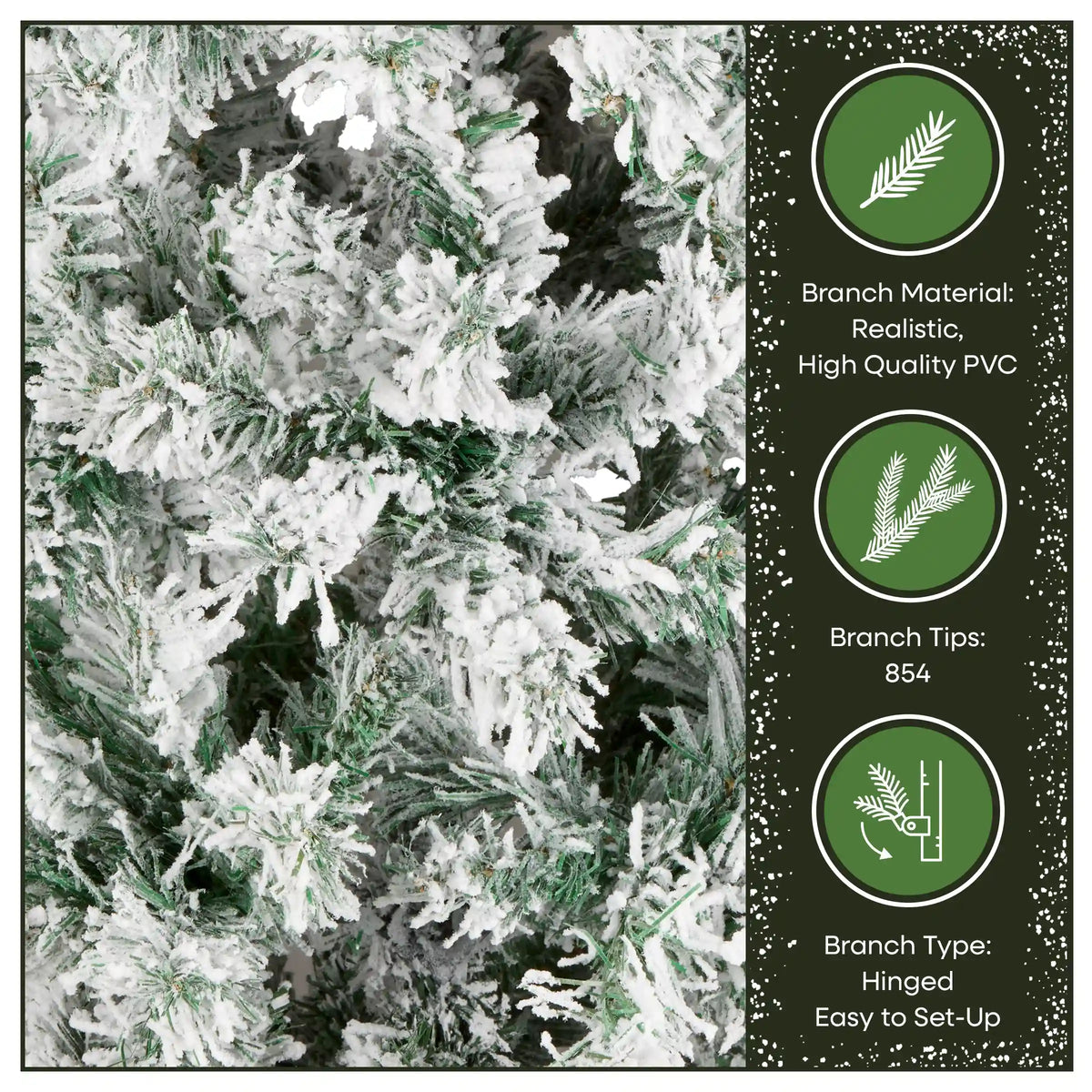 7.5 ft. Acacia Medium Flocked Tree
