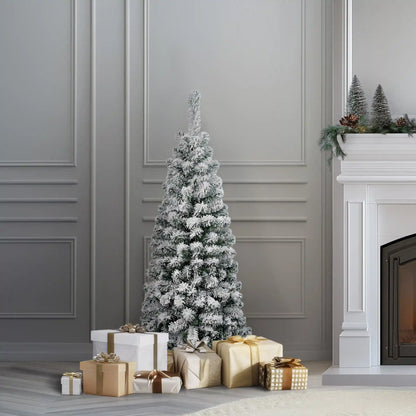 4.5 ft. Acacia Pencil Slim Flocked Tree
