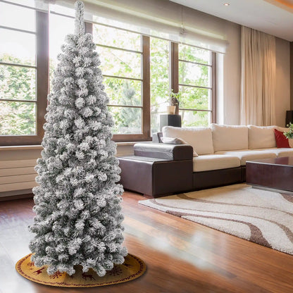 6 ft. Acacia Pencil Slim Flocked Tree