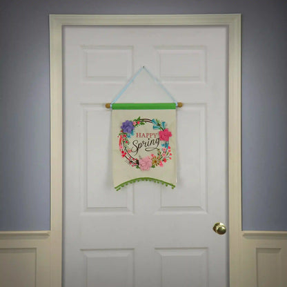 18 in. Happy Spring Hanging Banner Decoration