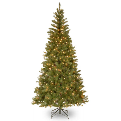 6.5 ft. Pre-Lit Aspen Spruce Slim Tree with Clear Lights, Plug-In