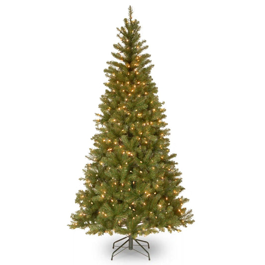 6.5 ft. Pre-Lit Aspen Spruce Slim Tree with Clear Lights, Plug-In