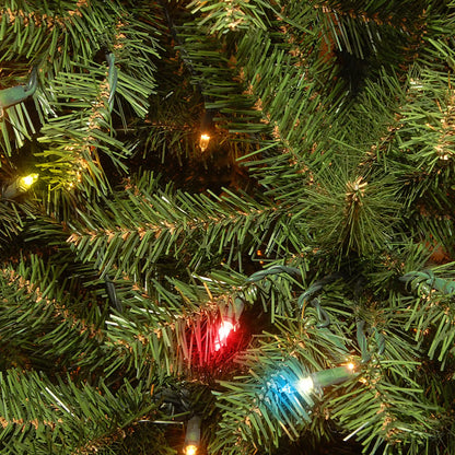 7.5 ft. Pre-Lit Aspen Spruce Slim Tree with Multicolor Lights, Plug-In