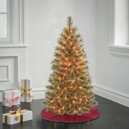 4.5 ft. Pre-Lit Arcadia Pine Cashmere Tree with Clear Lights, Plug-In