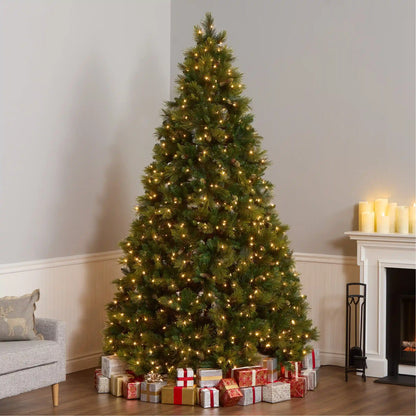 9 ft. Pre-Lit Carolina Pine Hinged Tree  900 Clear Lights