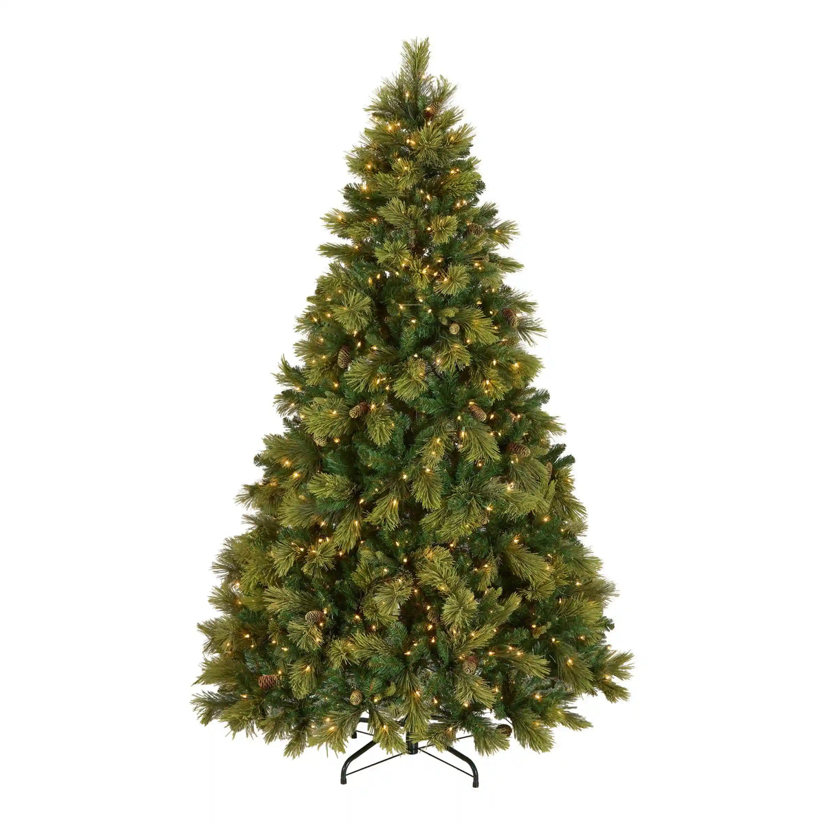 7.5 ft. Pre-Lit Carolina Pine Hinged Tree with 1000 Clear Lights, Plug-In