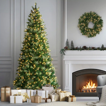 9 ft. Pre-Lit Charleston Pine Tree with Clear Lights