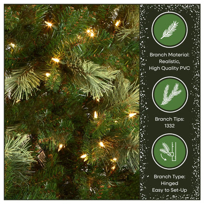 9 ft. Pre-Lit Charleston Pine Tree with Clear Lights