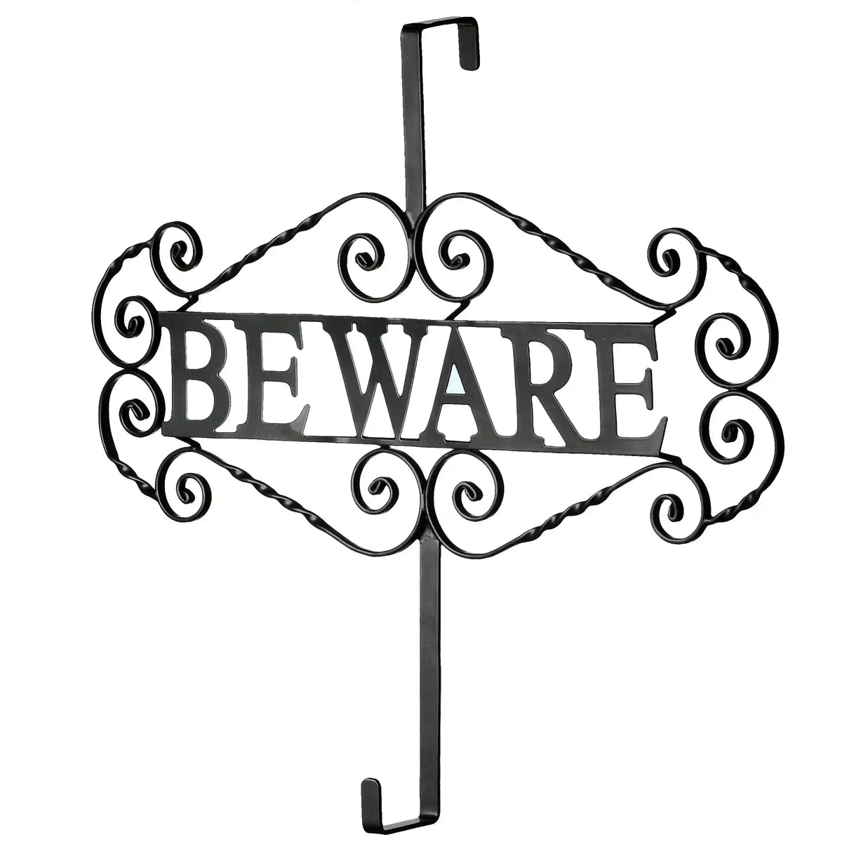 16 in. Halloween Beware Wreath Hanger