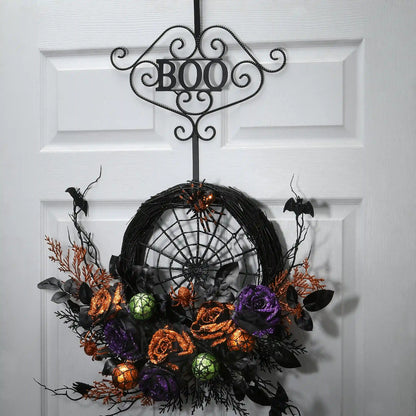 17 in. Halloween Boo Wreath Hange