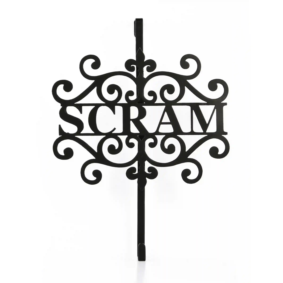 16 in. Halloween Scram Metal Wreath Hanger