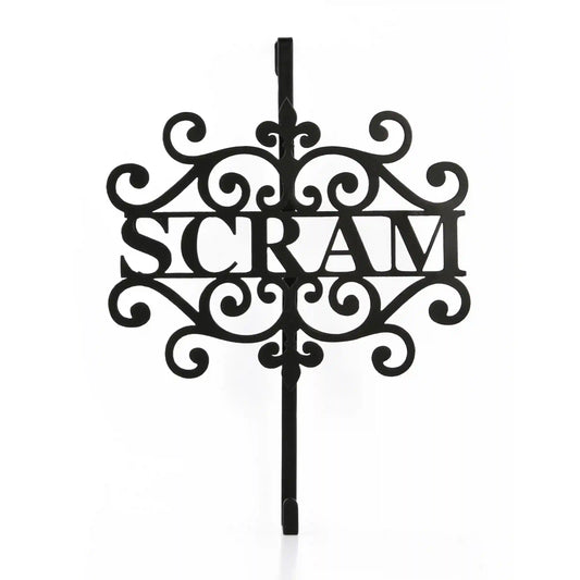 16 in. Halloween Scram Metal Wreath Hanger