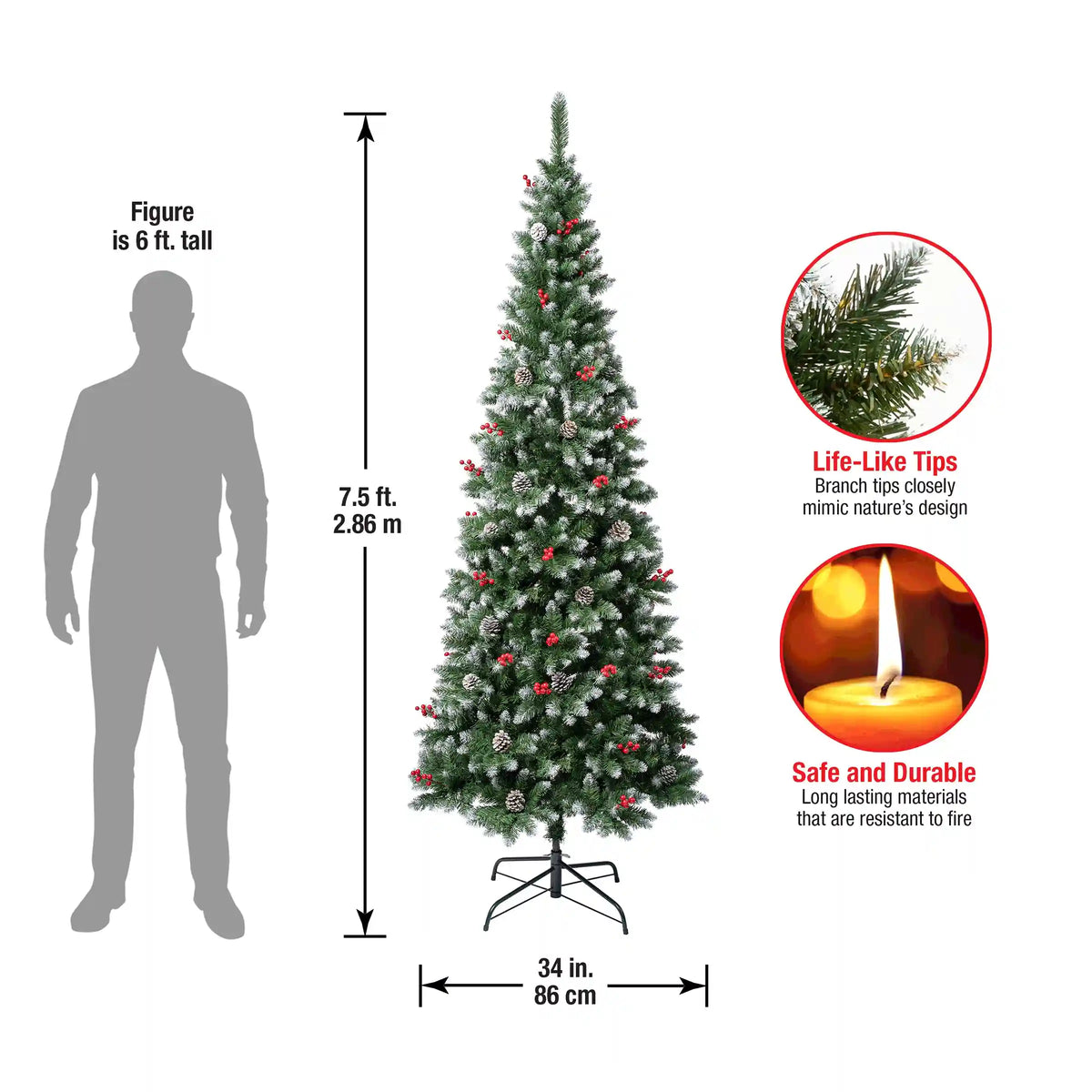 7.5 ft. Cullen Slim Tree