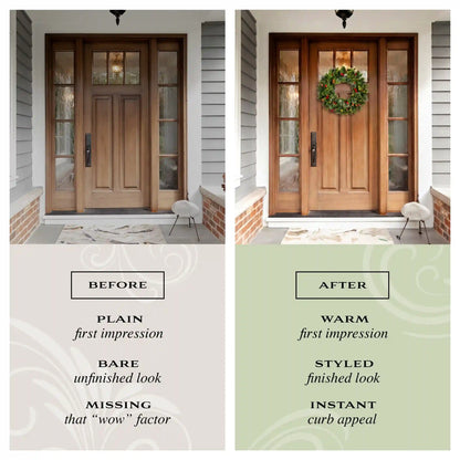24 in. Pre-Lit Crestwood Spruce Wreath with Clear Lights, Plug-In