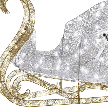48 in. Santas Sleigh with Cool White LED Lights, Plug-In