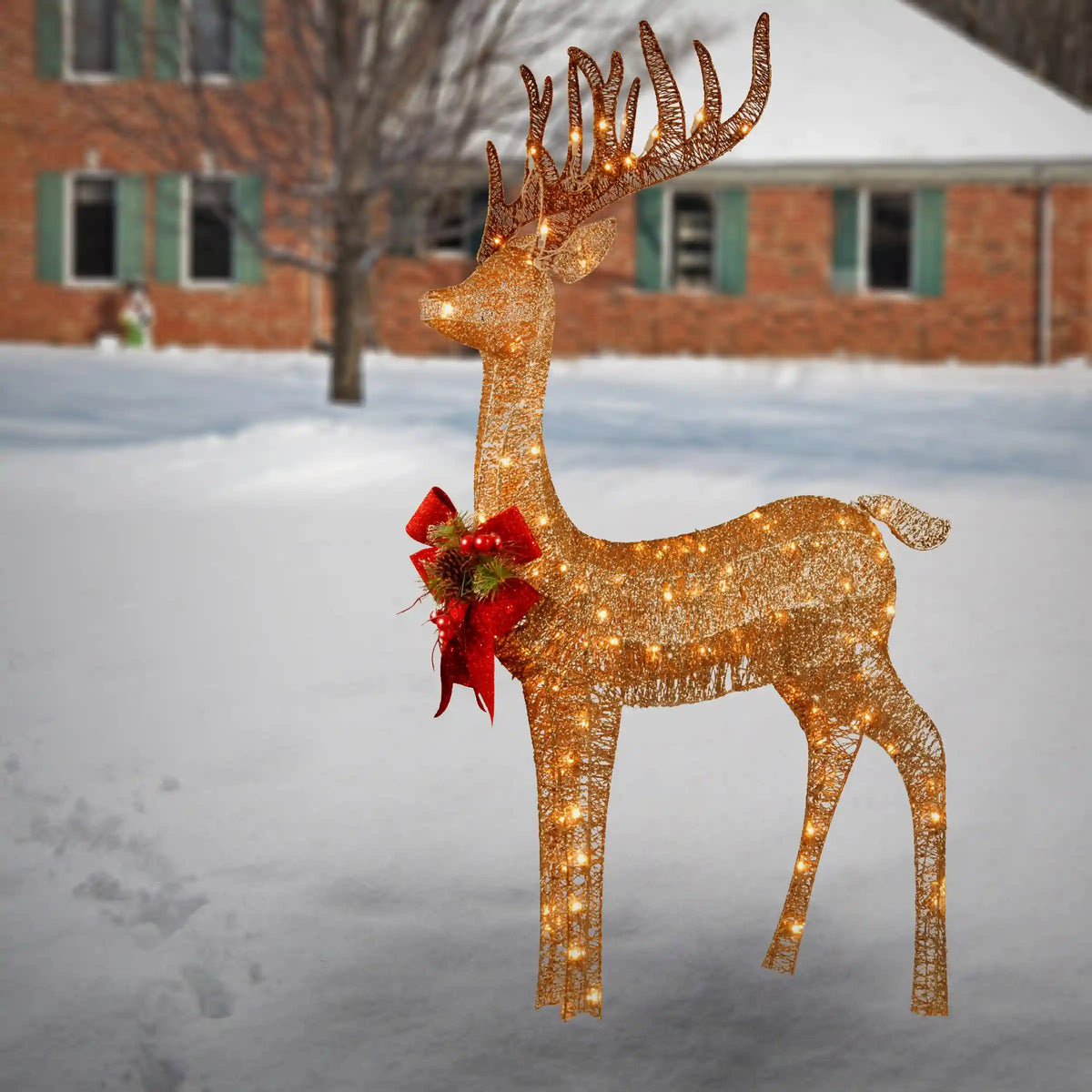 48 in. Pre-lit Standing Reindeer, Plug-In
