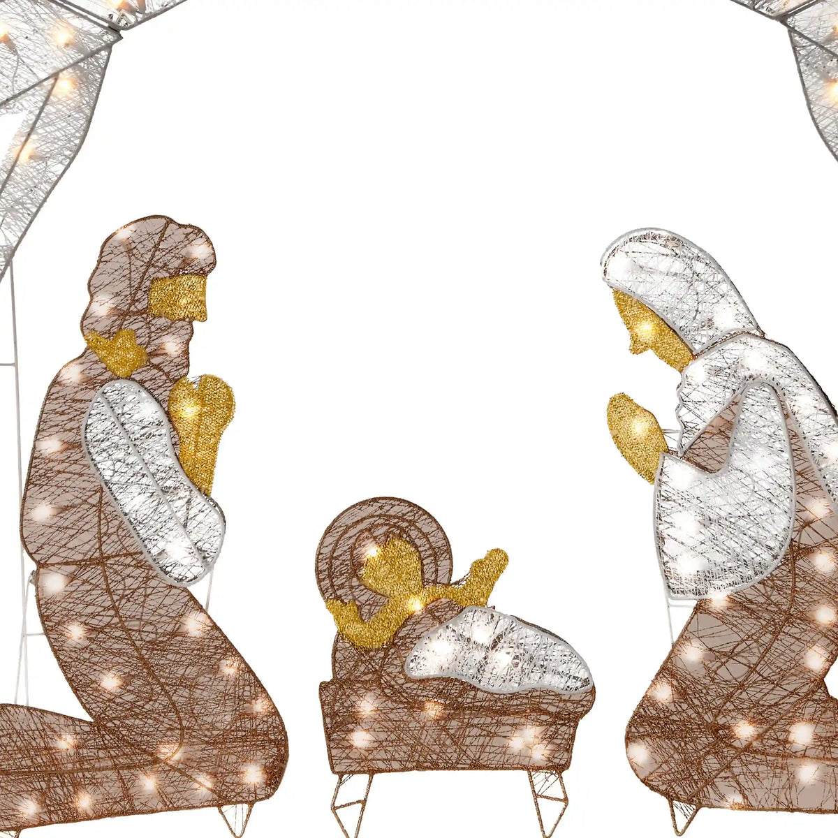 55 in. Crystal Splendor Prelit Nativity Set, Plug-In