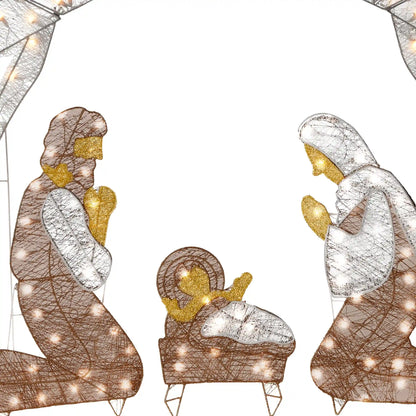 55 in. Crystal Splendor Prelit Nativity Set, Plug-In