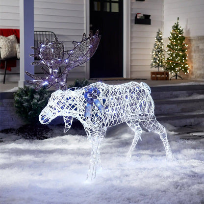 50 in. Pre-lit Moose Decoration, Plug-In