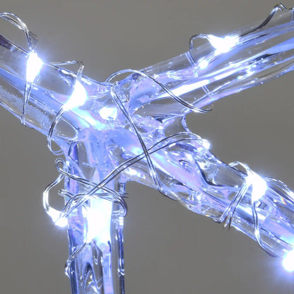 24 in. and 20 in. Ice Crystal Snowflakes with LED Lights, Plug-In
