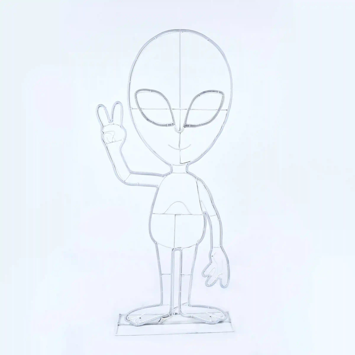 40 in. 2D Alien with Neon Green and Orange LED Lights, Plug-In