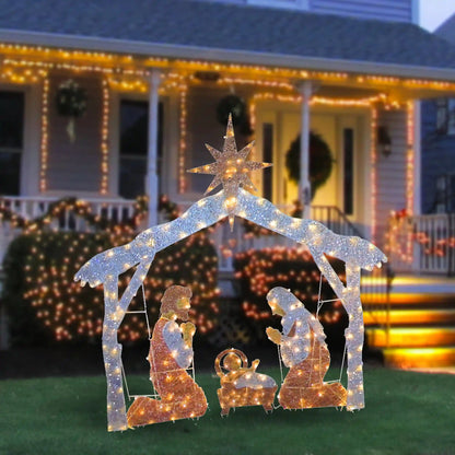 72 in. Nativity Scene with White LED Lights, Plug-In