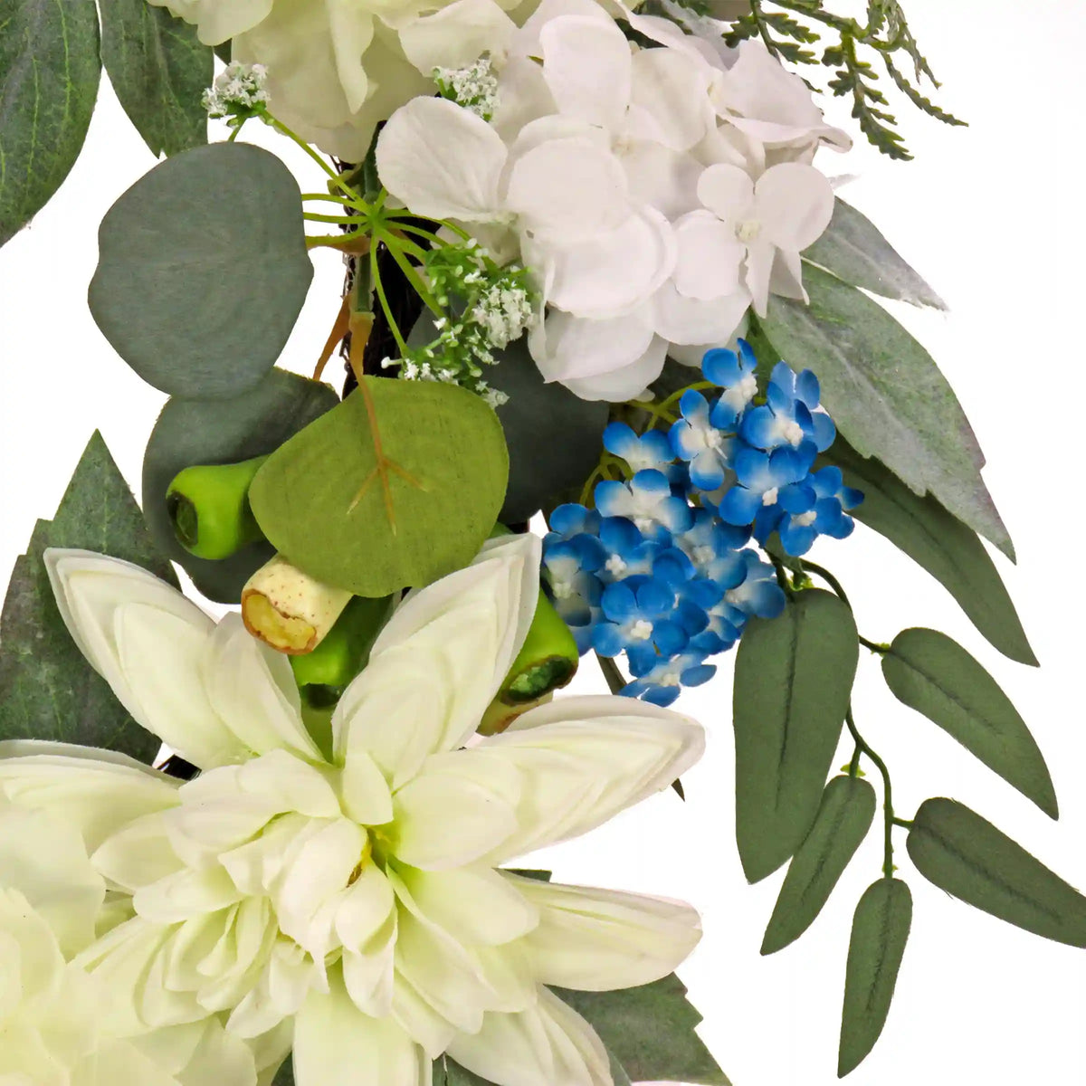 24 in. Spring Wreath with Dahlia, Peony, and Hydrangea Blooms