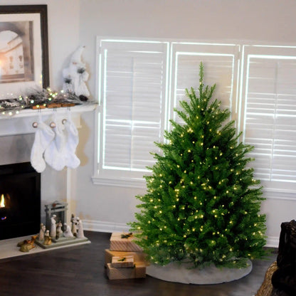 4.5 ft. Pre-Lit Dunhill Blue Fir Tree with Clear Lights, Plug-In