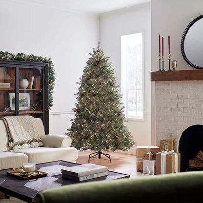 7 ft. Pre-Lit Dunhill Fir Tree with 700 Clear Lights, Plug-In