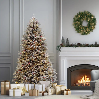 7 ft. Pre-Lit Dunhill Fir Tree with 700 Clear Lights, Plug-In