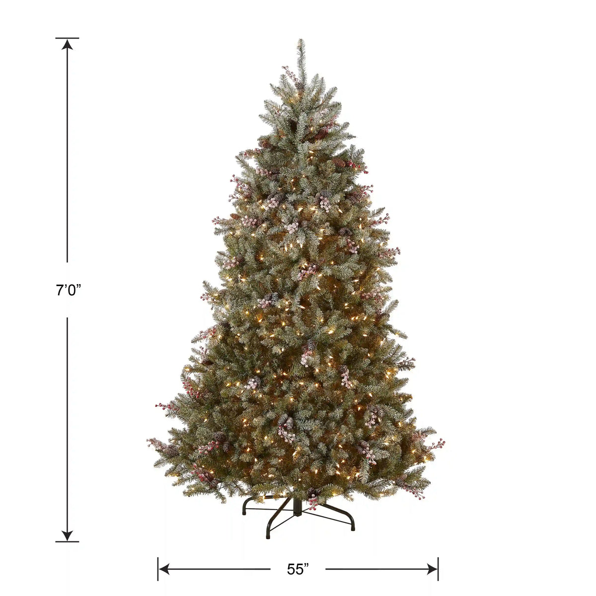 7 ft. Pre-Lit Dunhill Fir Tree with 700 Clear Lights, Plug-In