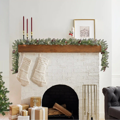 9 ft. Pre-Lit Dunhill Fir Garland with Clear Lights, Plug-In